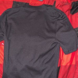 short turtle neck black short sleeve shirt